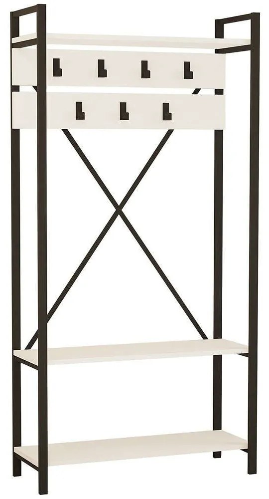 Έπιπλο Εισόδου Alfa 835PUQ4007 90x34x180cm White Particle Board, Melamine