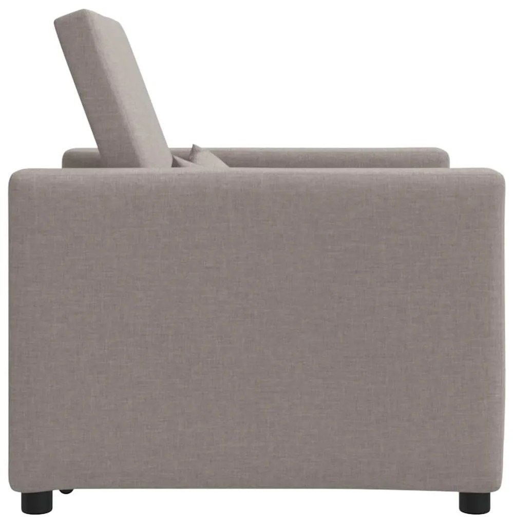 vidaXL Μονός καναπές-κρεβάτι Taupe 90 x 165 x 87 εκ. ύφασμα