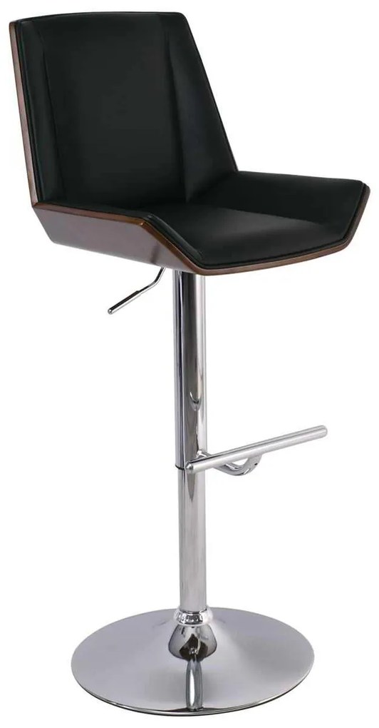 Σκαμπώ Bar NUMAN Χρώμιο/PU Μαύρο 52x50x62/96-83/117cm