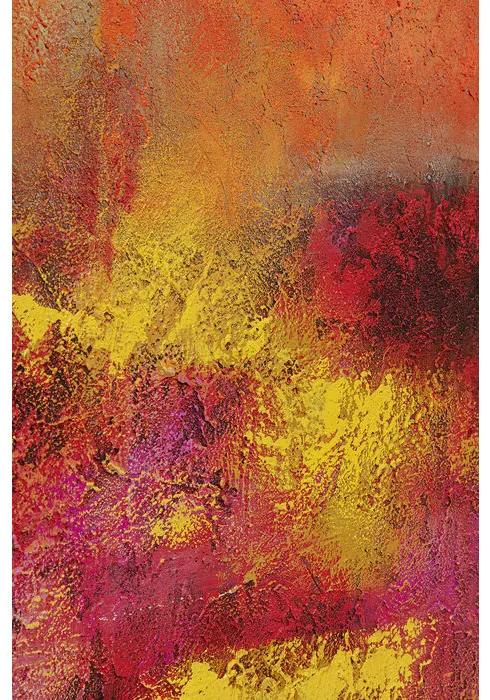 Πίνακας Αφηρημένη Τέχνη Jardin Κόκκινο Καμβάς Abstract 125x4,7x215,2 εκ. - Πολύχρωμο