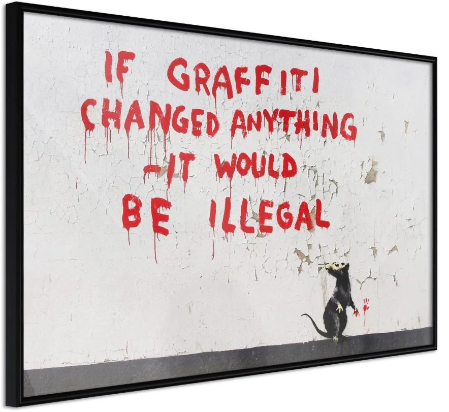 Αφίσα - Banksy: If Graffiti Changed Anything - 30x20 - Μαύρο - Χωρίς πασπαρτού