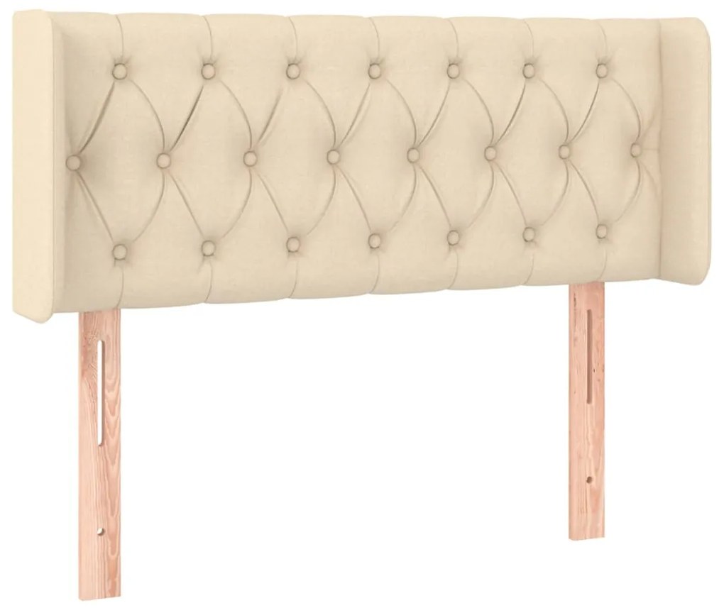 vidaXL Κεφαλάρι με Πτερύγια Κρεμ 93x16x78/88 εκ. Υφασμάτινο