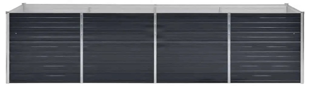 vidaXL Ζαρντινιέρα Υπερυψωμένη Ανθρακί 320x80x77 εκ. Γαλβαν. Χάλυβας