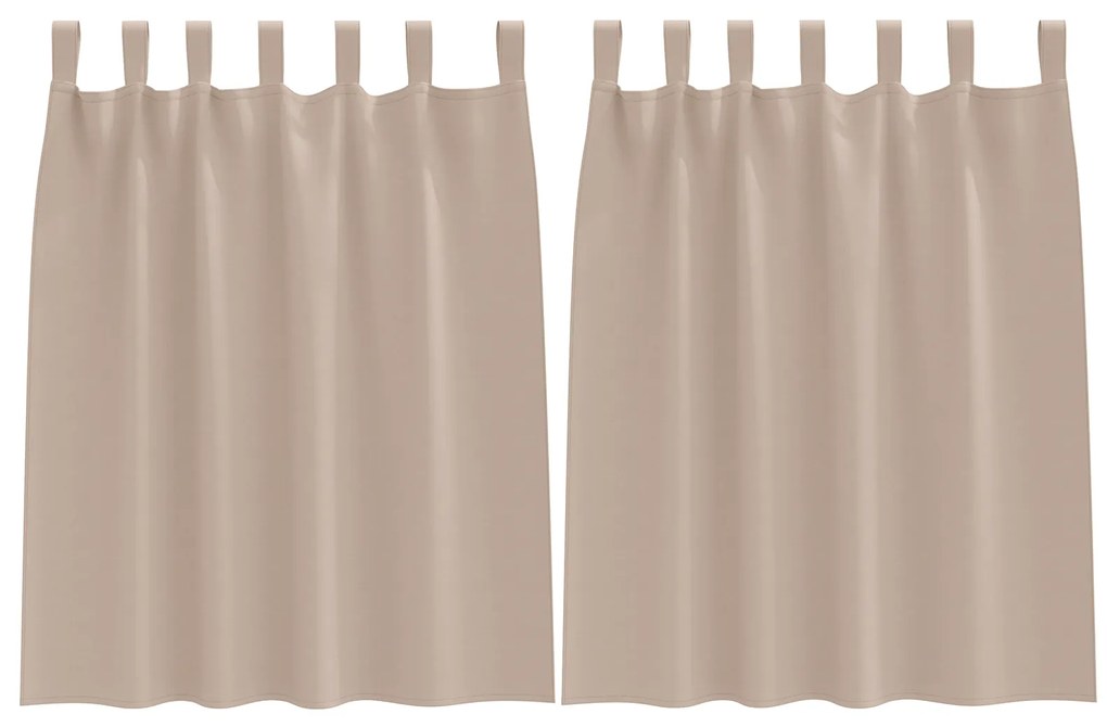 vidaXL Κουρτίνες συσκότισης 2 pcs Taupe 140 x 140 cm Πολυεστέρας