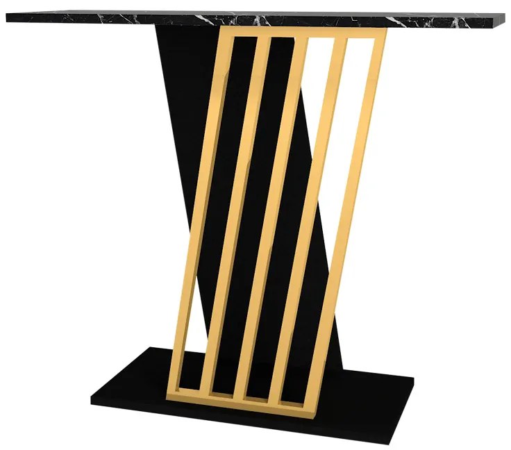 Κονσόλα Gravity Megapap χρώμα μαύρο εφέ μαρμάρου - χρυσό 90x29,6x76,8εκ.