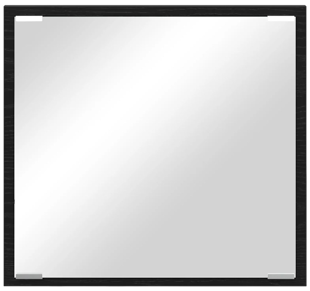 vidaXL Καθρέφτης Μπάνιου LED  Μαύρη Δρυός 40x8.5x37 εκ
