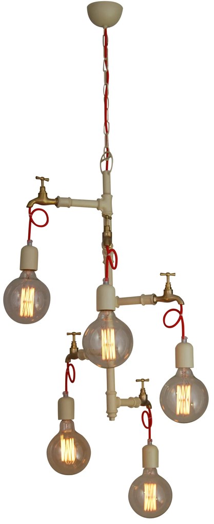 Φωτιστικό Οροφής  HL-084T-5 HIKARI BEIGE PENDANT - 77-2796 - 51W - 100W - 77-2796