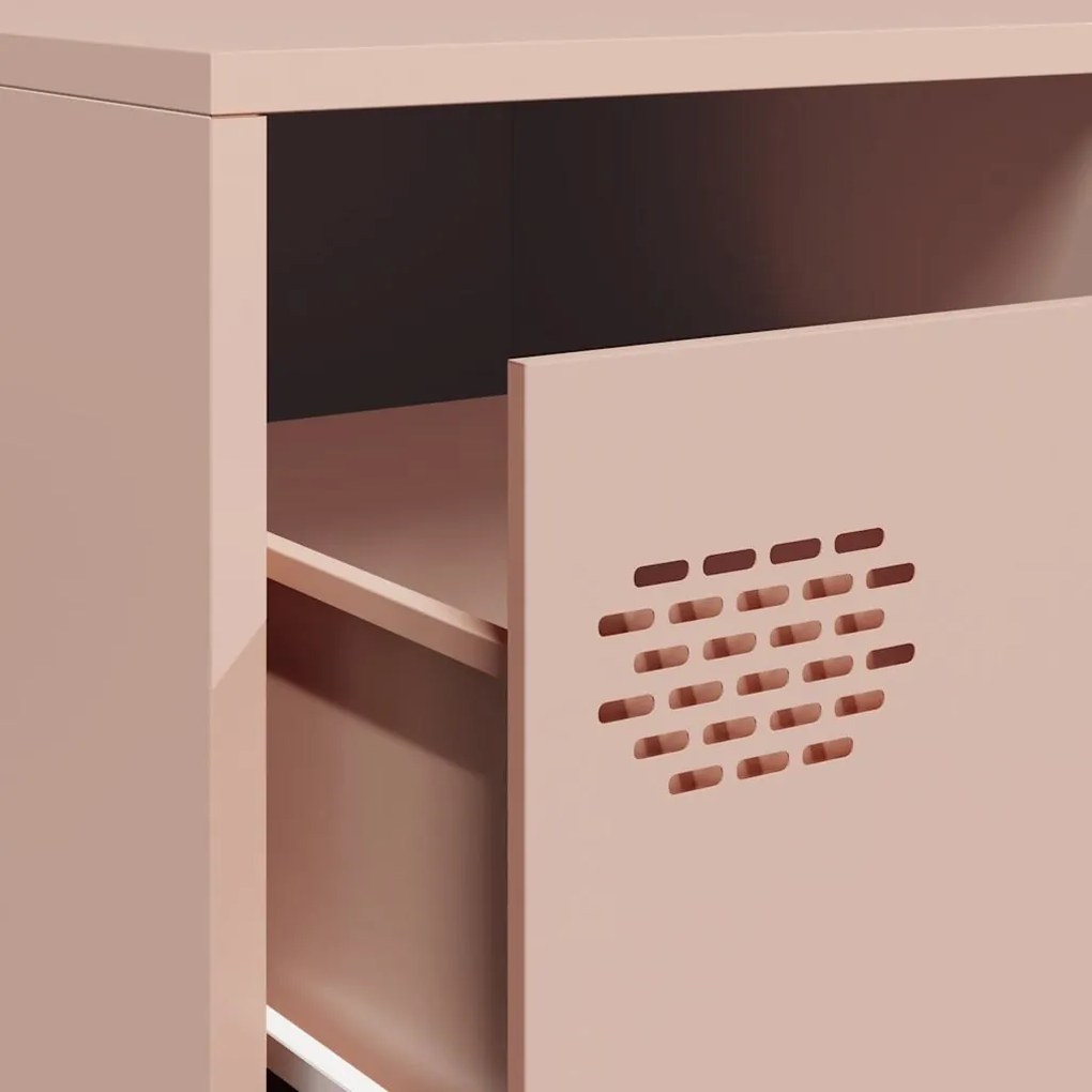 ντουλάπι τηλεόρασης  Ροζ 202x39x43,5 cm Ατσάλι ψυχρής έλασης 3307150