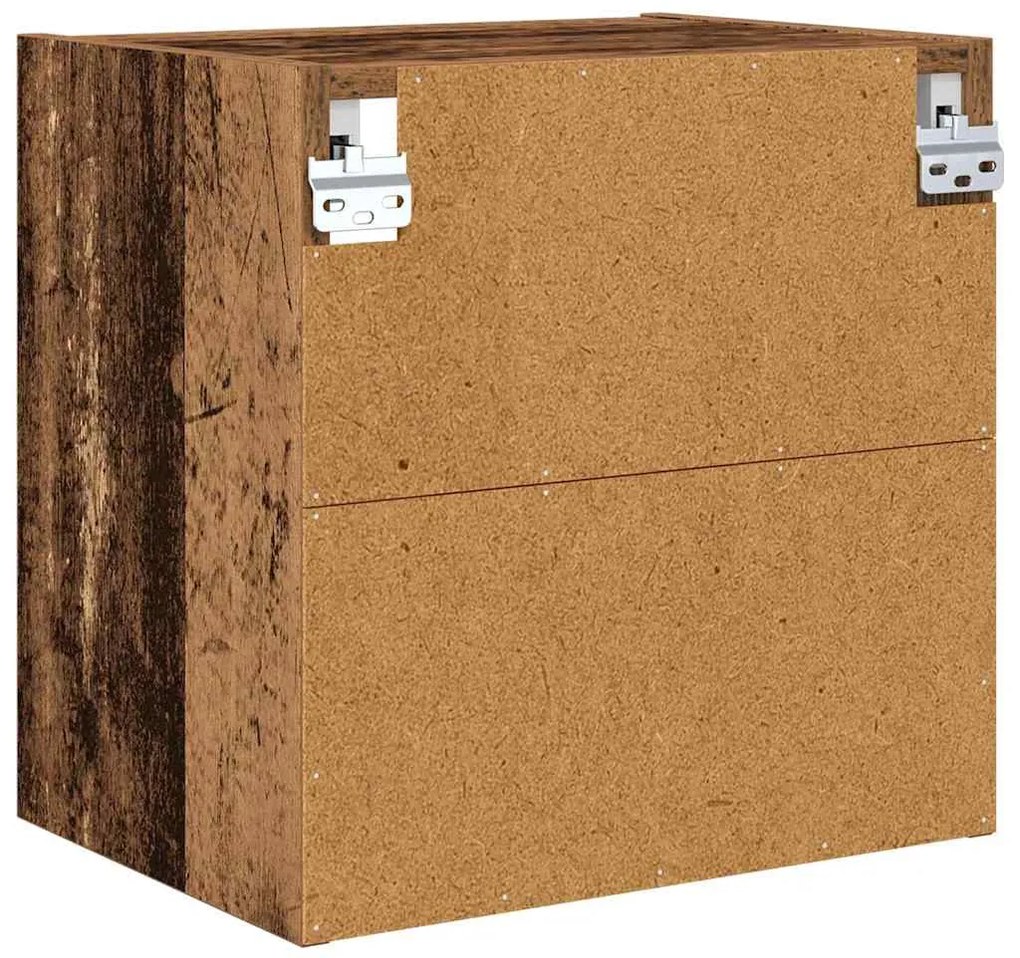 vidaXL Κρεμαστό ντουλάπι με αποθήκευση Παλιό ξύλο 40 x 29,5 x 40 εκ.