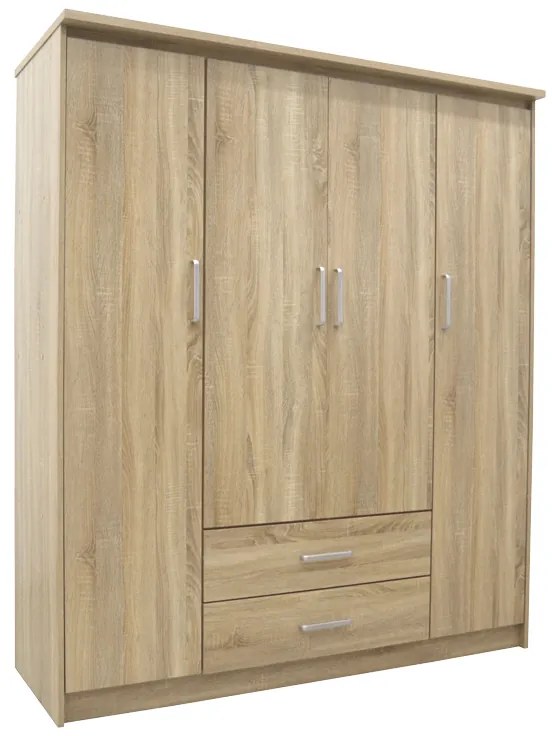 Intrahome Ντουλάπα ρούχων τετράφυλλη Olympus Intrahome σε φυσική απόχρωση 159x57x183εκ | SKU: INTRAPA-234111342