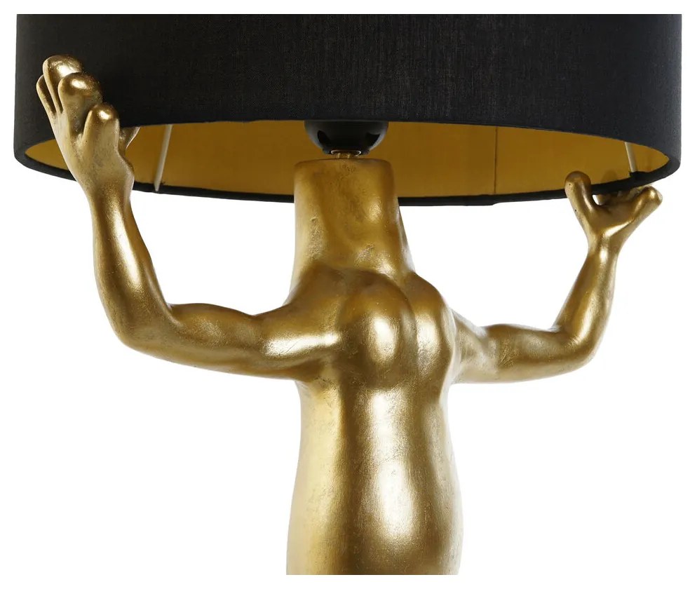 Επιτραπέζιο Φωτιστικό Home ESPRIT Μαύρο Χρυσό Ρητίνη 50 W 220 V 31 x 28 x 50 cm (x2)