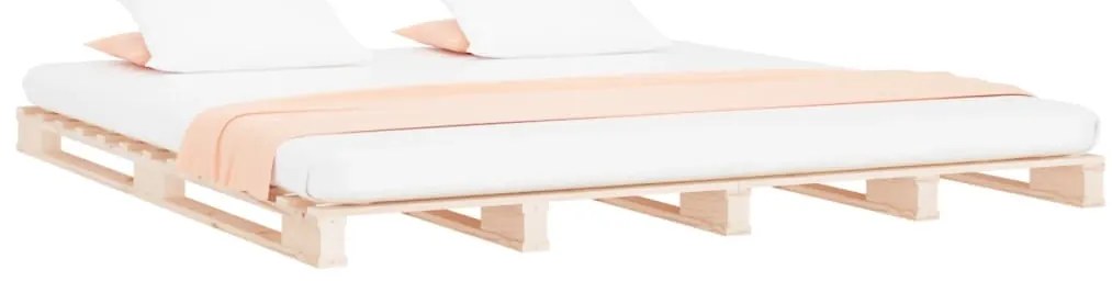 vidaXL Κρεβάτι από Παλέτες 120x190 εκ. Μασίφ Ξύλο Πεύκου Small Double