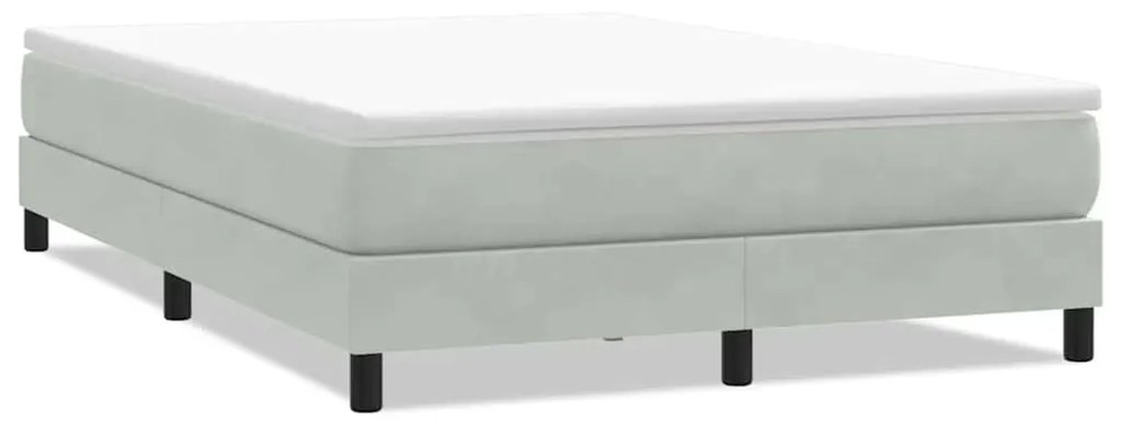 vidaXL Box Spring Κρεβάτι χωρίς στρώμα ανοιχτό γκρι Βελούδινο