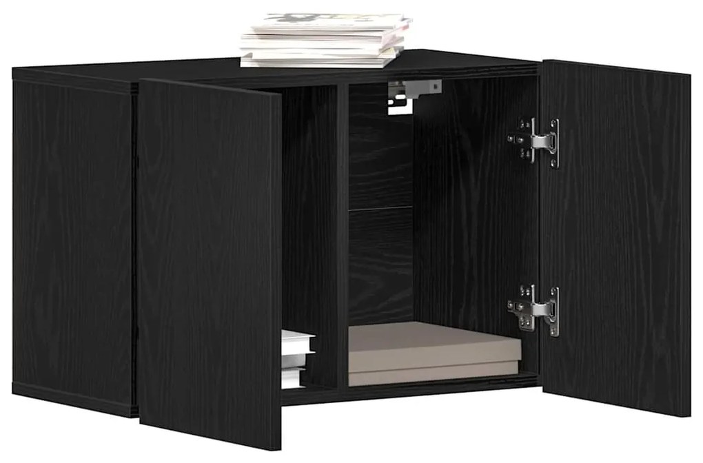 vidaXL Έπιπλο Τηλεόρασης Μαύρο Δρυς 60x30x41 εκ. από Τεχνητό Ξύλο