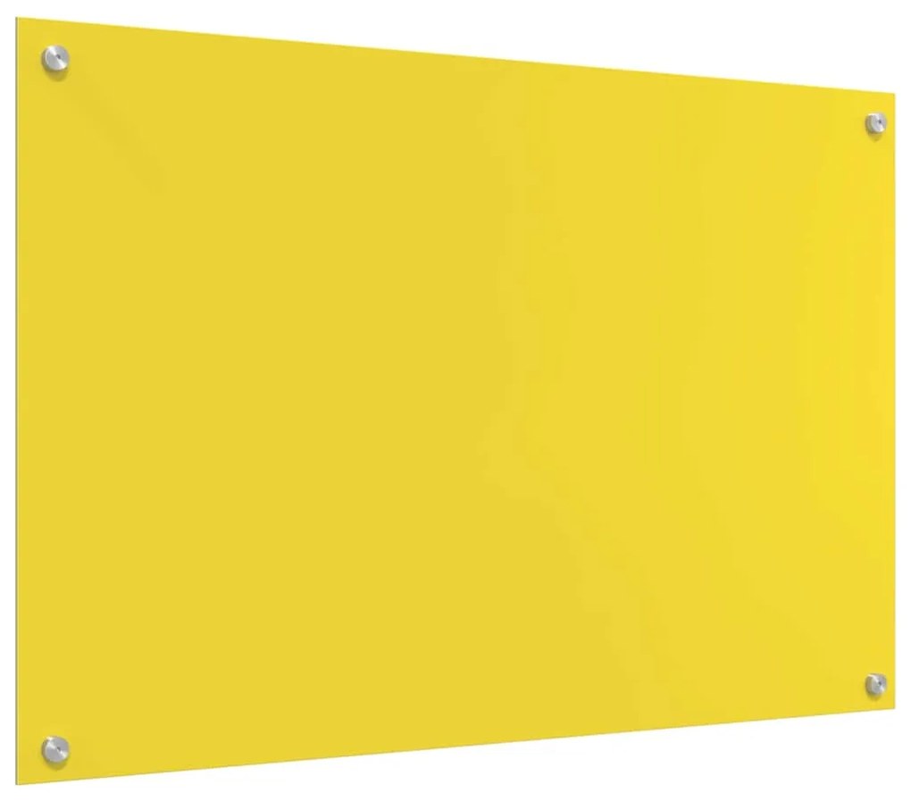 vidaXL Πλακάκι Κουζίνας Κίτρινο 90x60x0,6 εκ Σκληρυμένο Γυαλί