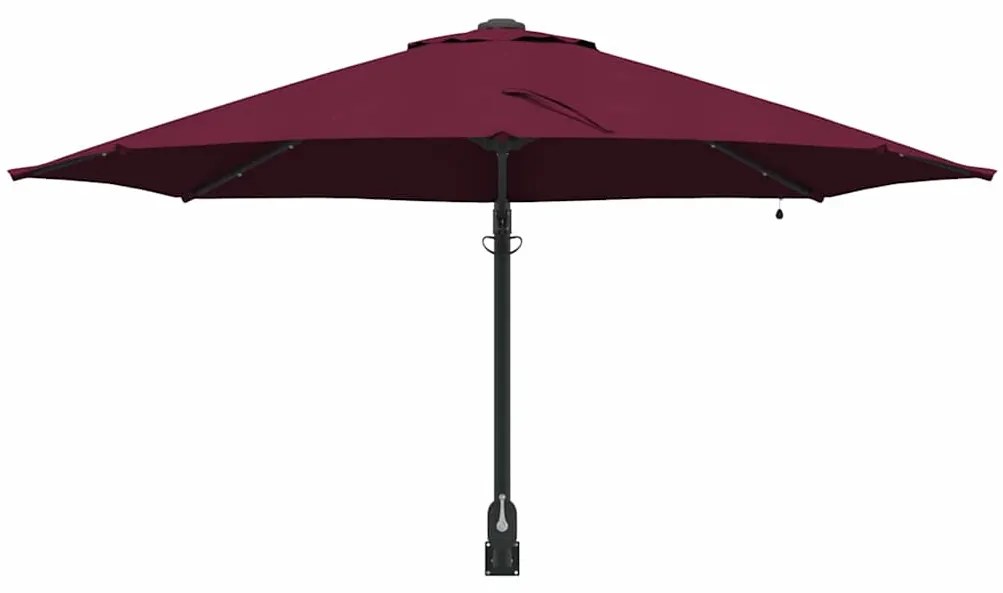 vidaXL Ομπρέλα Κήπου Κόκκινο και Μαύρο 248 x 248 x 148 εκ.