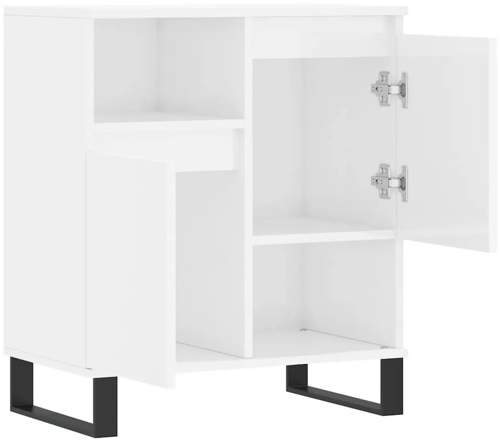 vidaXL Ντουλάπι Γυαλιστερό Λευκό 60x35x70 εκ. από Επεξεργασμένο Ξύλο