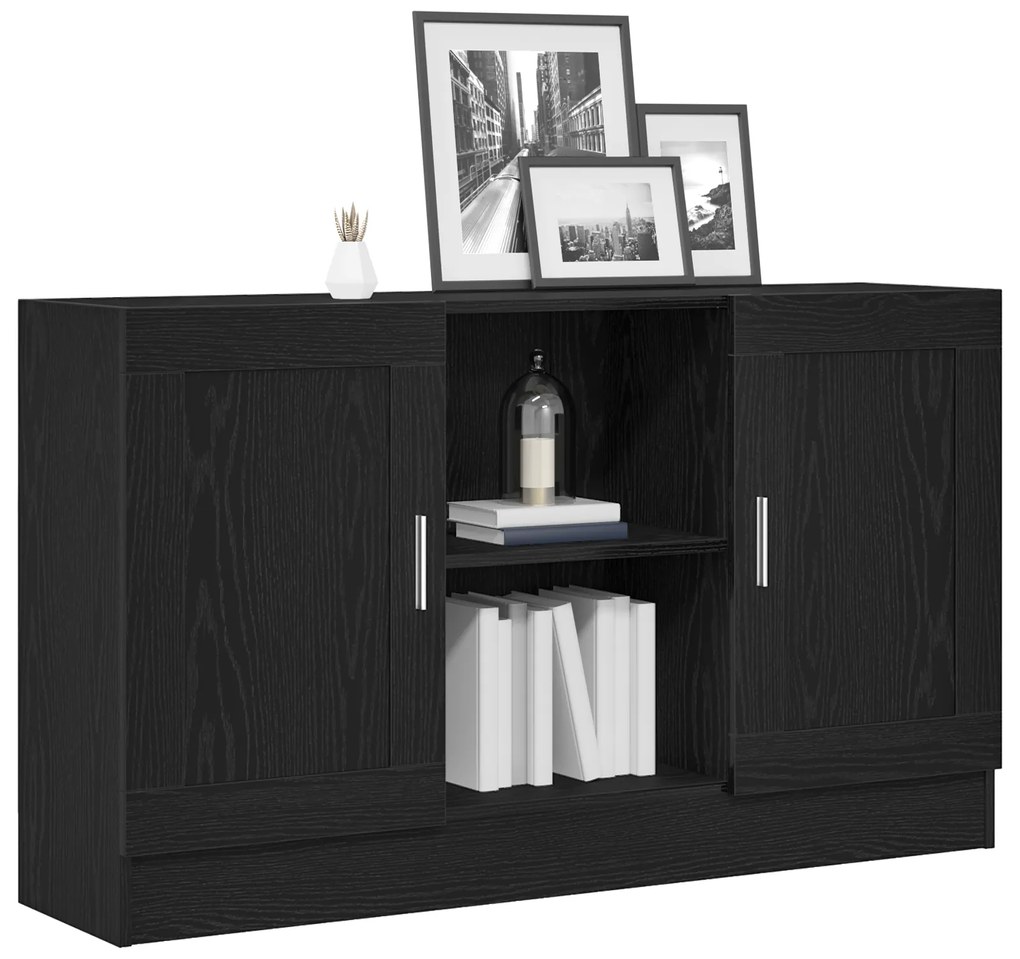 vidaXL Μαύρος Ξύλινος Μπουφές 120x30,5x70 εκ. Επεξεργασμένο Ξύλο