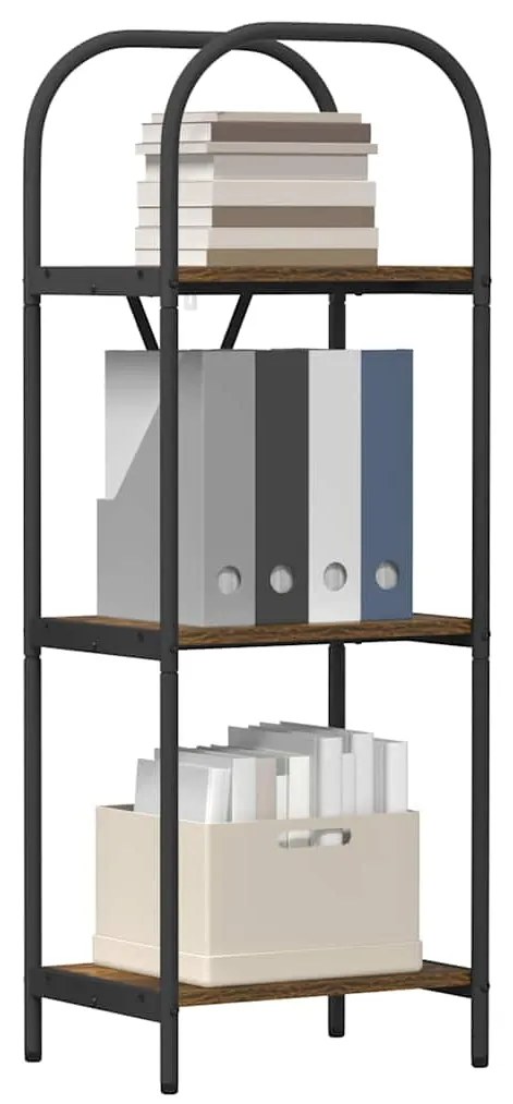 vidaXL Ράφι Βιβλίων Καπνιστή δρυς 40 x 30 x 109 εκ Επεξεργασμένο ξύλο