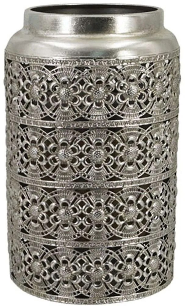 Φανάρι 15-00-22410 Φ18,5x30cm Silver Marhome Metal