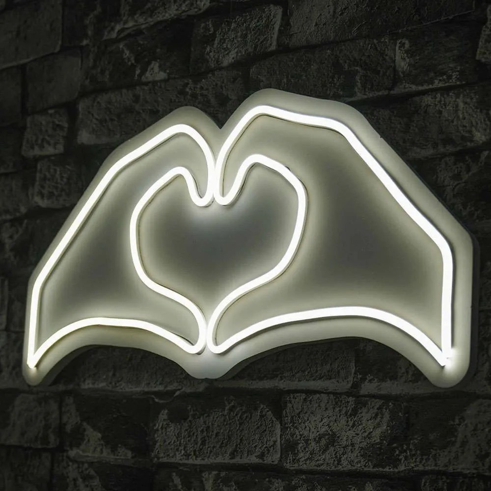 Διακοσμητικό Φωτιστικό Τοίχου Sweetheart 395NGR2398 50x3x25cm Led 400lm 36W 6000K White Wallity