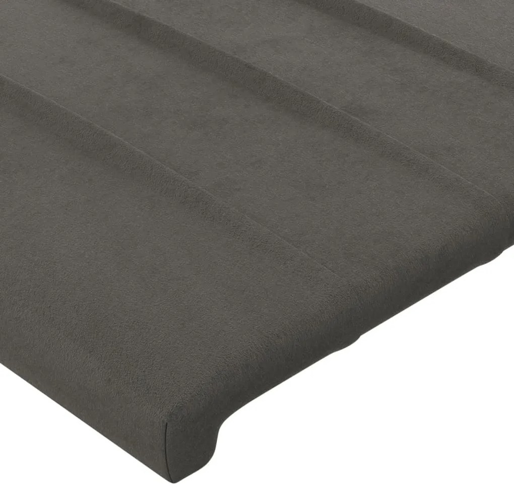 vidaXL Κεφαλάρι με Πτερύγια Σκούρο Γκρι 93x23x78/88 εκ. Βελούδινο