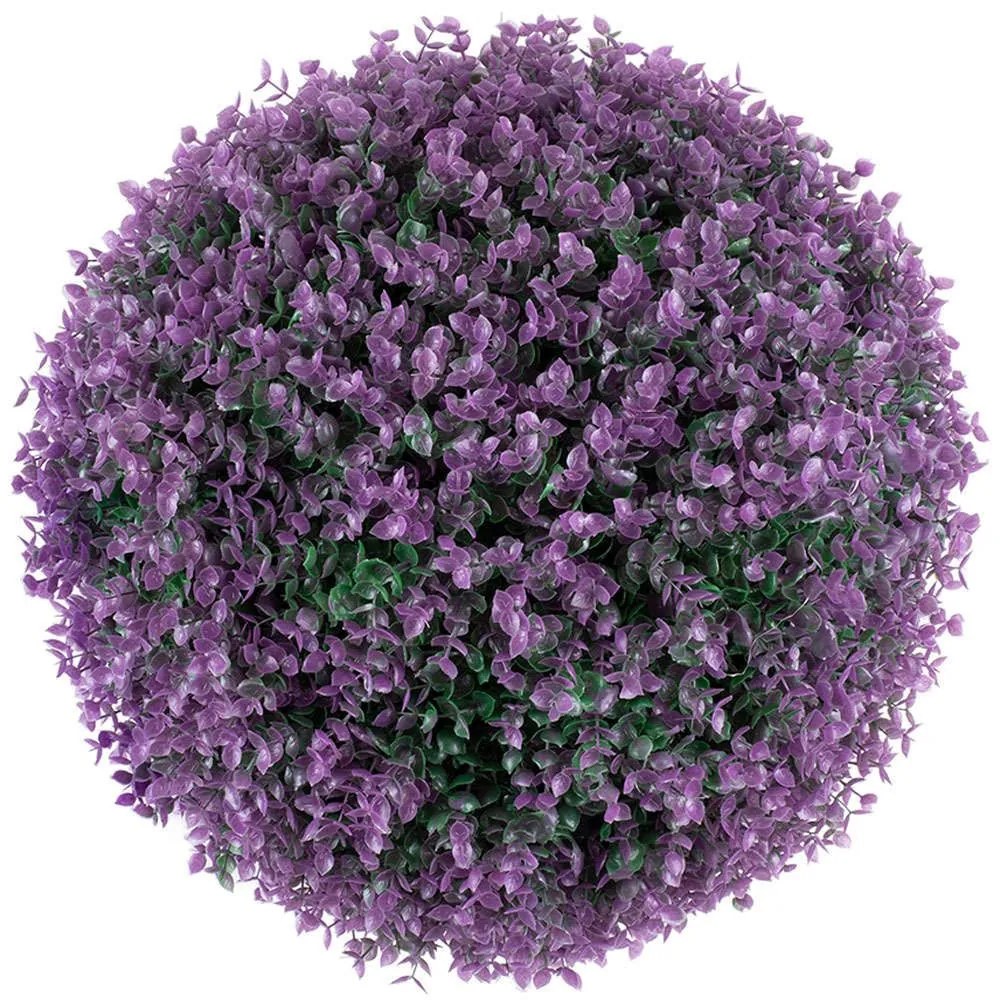 Τεχνητό Φυτό Θάμνος Πυξάρι 78522 Φ46cm Green-Purple GloboStar Plastic