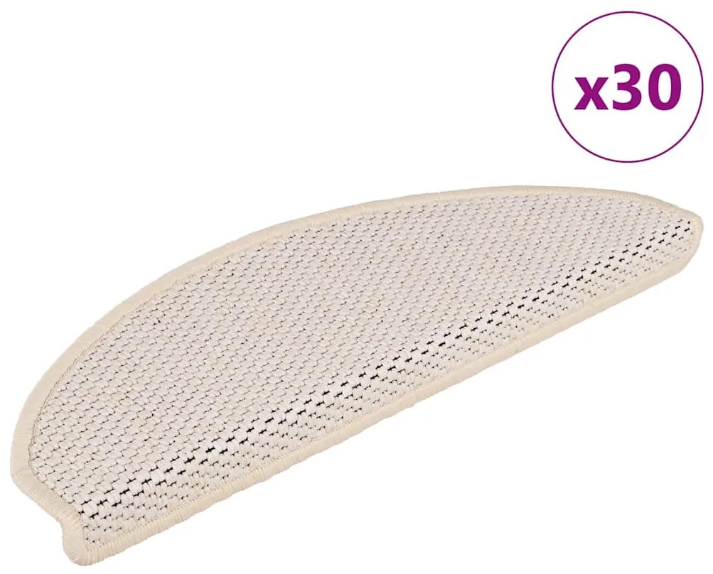 Πατάκια Σκάλας Αυτοκόλλητα 30 τεμ. Όψη Σιζάλ Berber 65x21x4 εκ.