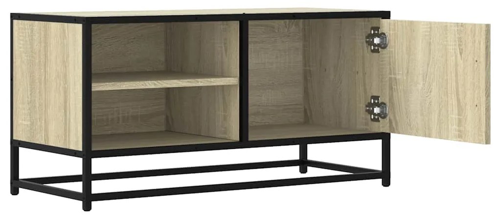 vidaXL Έπιπλο Τηλεόρασης Sonoma Δρυς 80x34,5x40εκ Επεξ. Ξύλο/Μέταλλο
