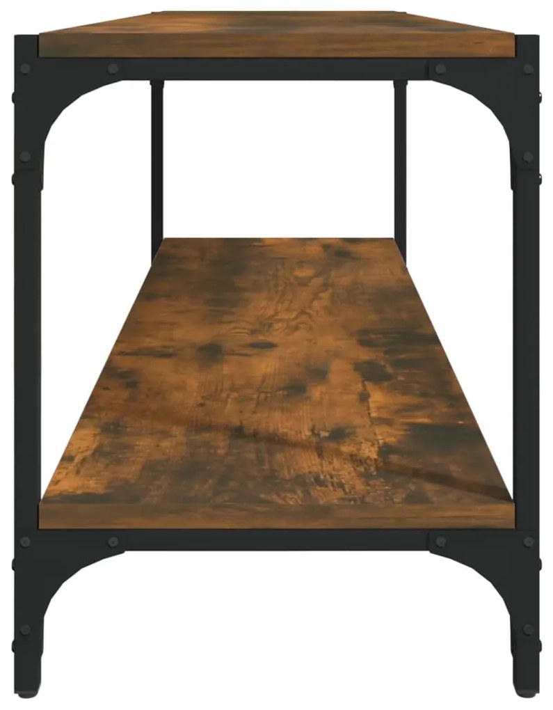 vidaXL Έπιπλο Τηλεόρασης Καπνιστή Δρυς 100x33x41 εκ Επεξ. Ξύλο&Ατσάλι