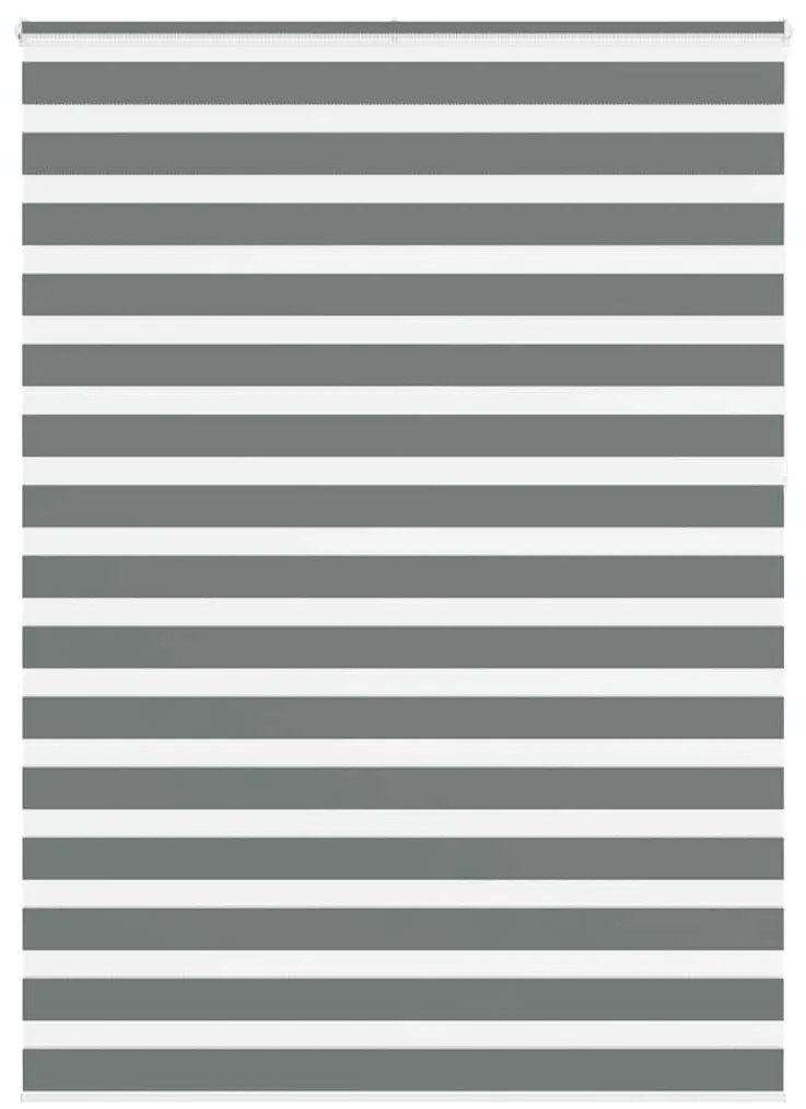 vidaXL Ζέβρα τυφλή Σκούρο Γκρι Πλάτος υφάσματος 155,9 εκ. Πολυεστέρας