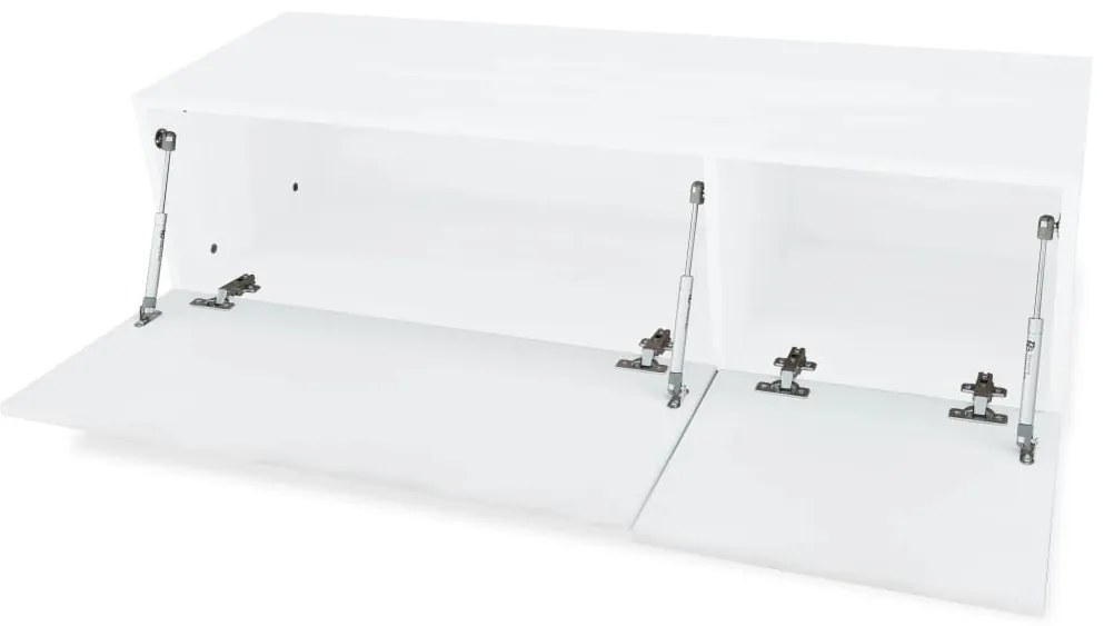 vidaXL Έπιπλο Τηλεόρασης Γυαλιστερό Λευκό 120x40x34 εκ. Επεξ. Ξύλο