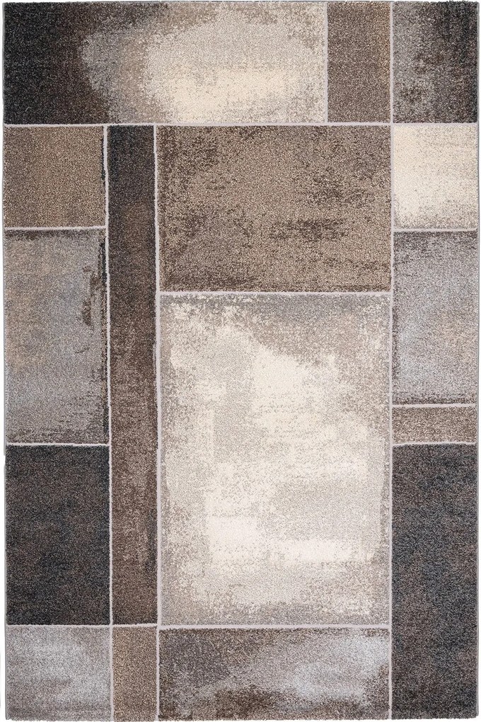 Χαλί Alva 4697A 75 Dark Vison-Beige Βιοκαρπέτ 80X150cm