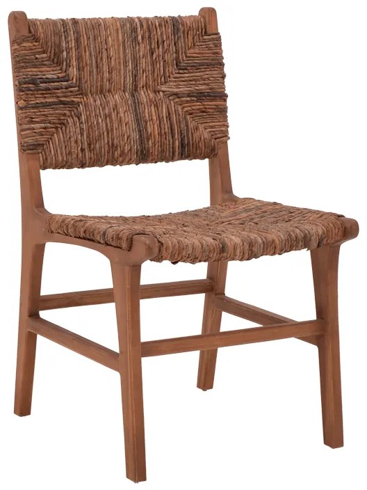 Intrahome Καρέκλα Refane Intrahome σκελετός teak ξύλο με ψάθα σε καρυδί απόχρωση 50x58x85εκ | SKU: INTRAPA-447111110