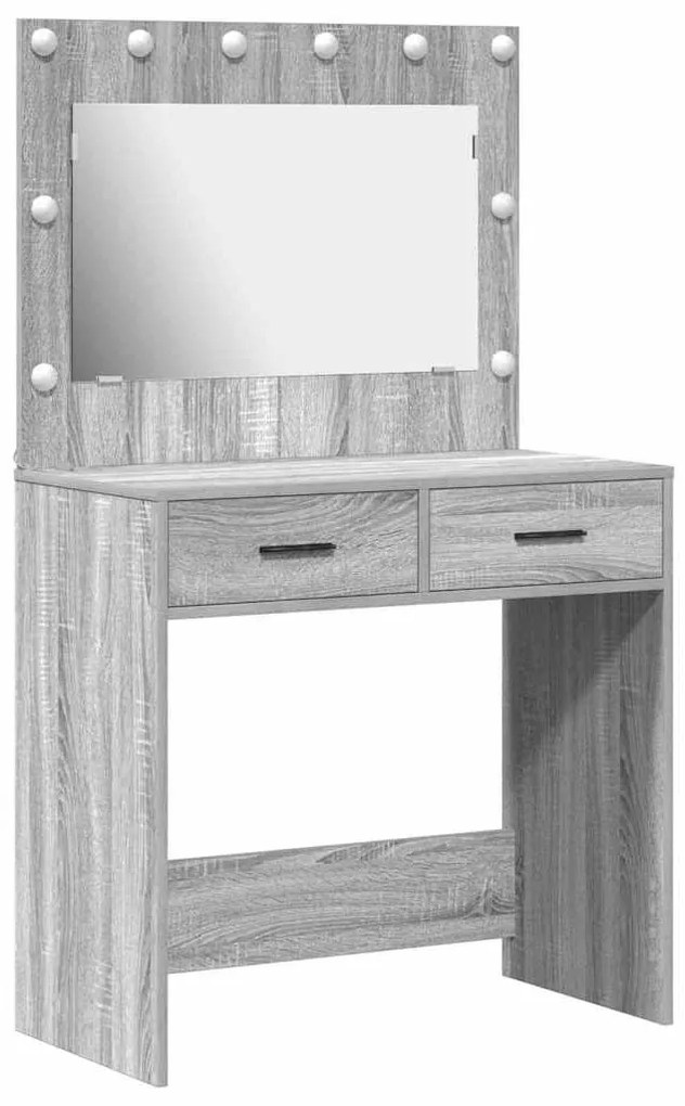 vidaXL Κομοδίνο Γκρι sonoma 78.5 x 41 x 135 εκ Επεξεργασμένο ξύλο