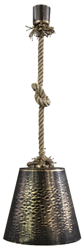 Φωτιστικό Οροφής Μονόφωτο Heronia Conos 31-0061 Rope/Bronze