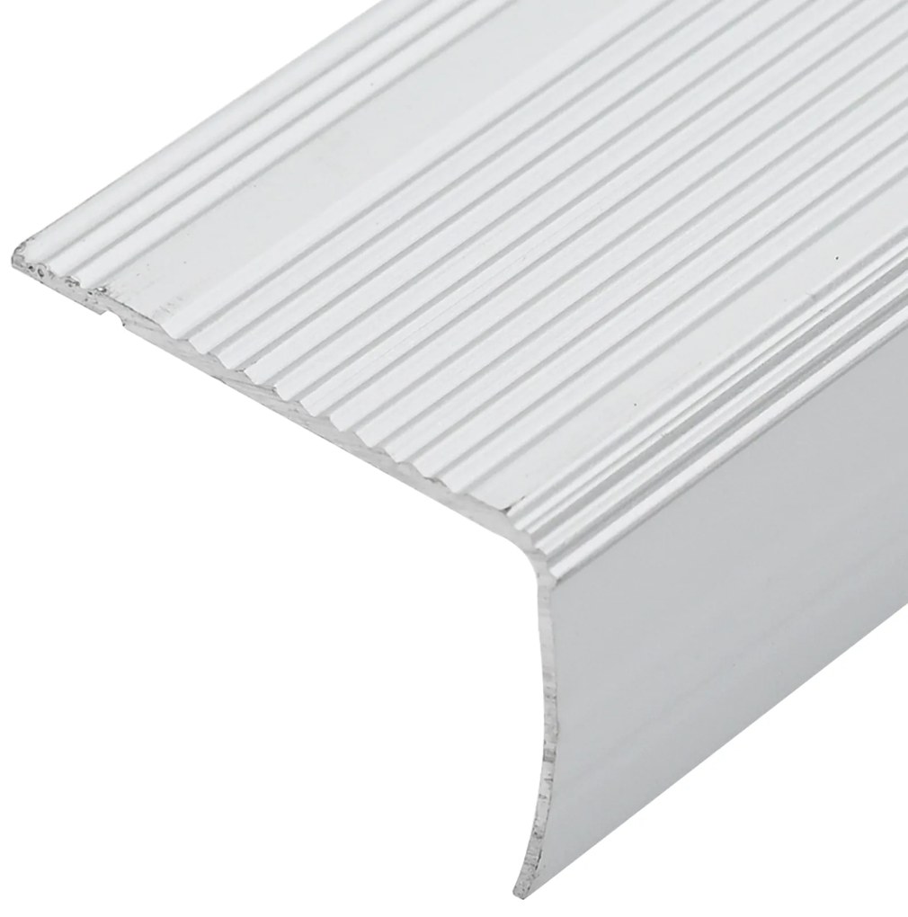 vidaXL Προστατευτικά ακμών σκάλας 10 pcs Ασημί 67 cm Αλουμίνιο