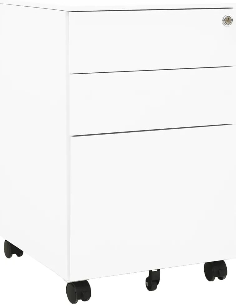 vidaXL Αρχειοθήκη Φορητή Λευκή 39 x 45 x 60 εκ. Ατσάλινη