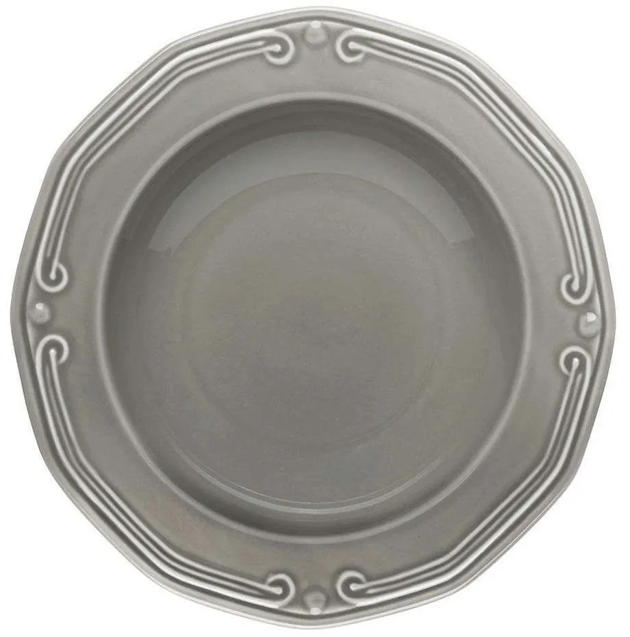Πιάτο Βαθύ Athénée 07-13677 Φ23cm Grey Estia Πορσελάνη