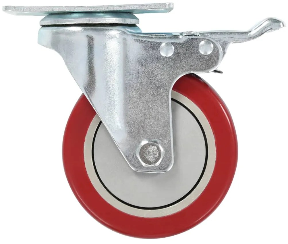 vidaXL Ρόδες Περιστρεφόμενες με Διπλό Φρένο 4 τεμ. 100 χιλ.