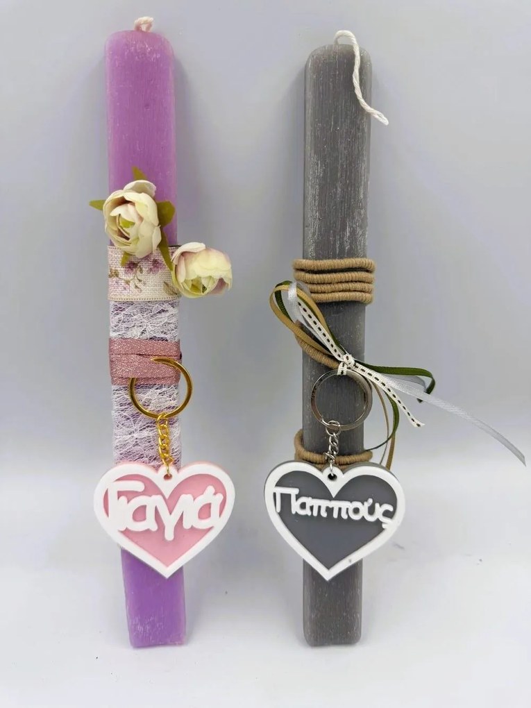 Παππούς και Γιαγιά Αρωματική λαμπάδα ν.7 - Σετ Λαμπάδα, Πλάτη και Αυγό