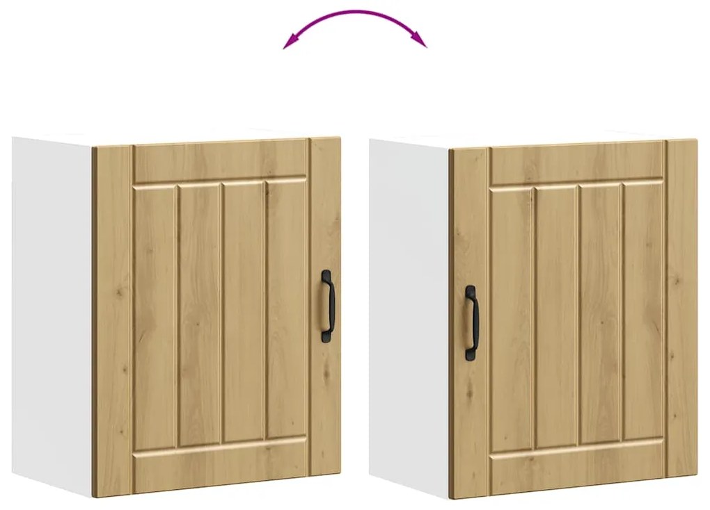 ντουλάπι τοίχου κουζίνας "Lucca" Artisan Oak Engineered Wood - Καφέ