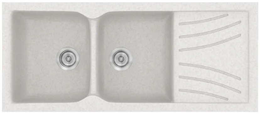 Sanitec Classic 332 Metallic Ice Ένθετος Νεροχύτης 80cm