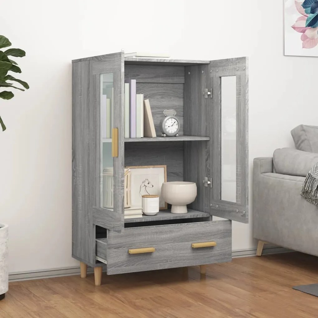 vidaXL Ντουλάπα Γκρι Sonoma 70 x 31 x 115 εκ. από Επεξεργασμένο Ξύλο