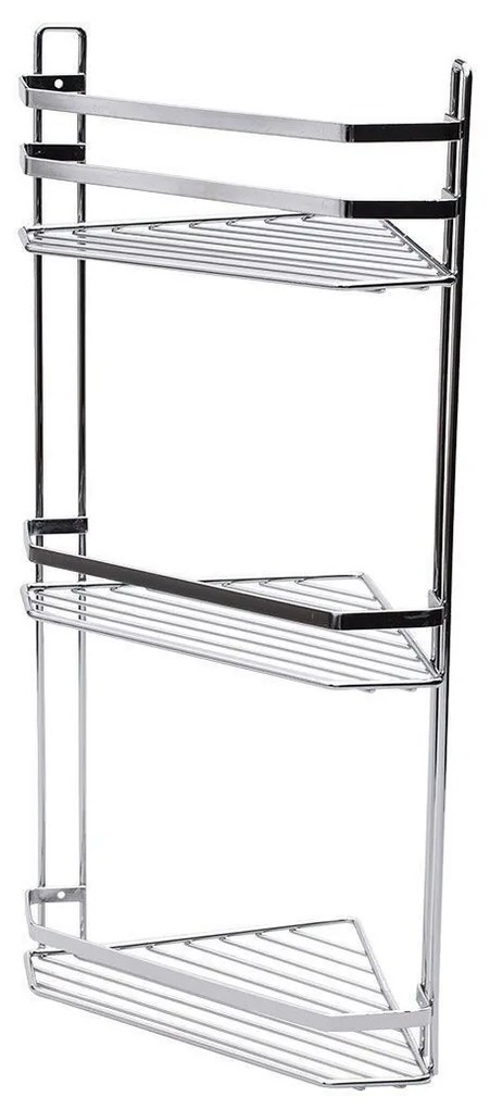 ESTIA ΕΤΑΖΕΡΑ ELEGANT ΜΕΤΑΛΛΙΚΗ ΓΩΝΙΑΚΗ 3 ΘΕΣΕΩΝ 54x28x18cm ΧΡΩΜΙΟΥ