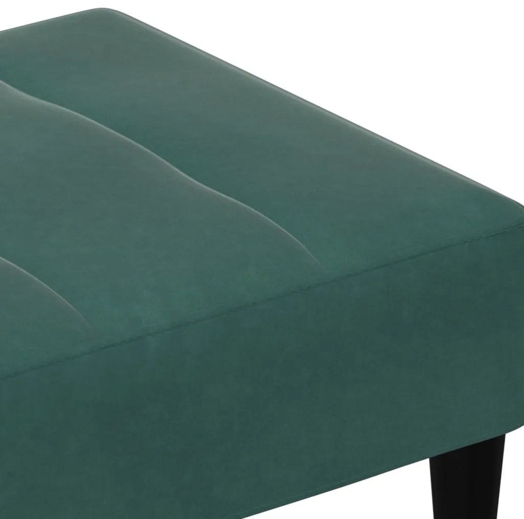 vidaXL Υποπόδιο Σκούρο Πράσινο 77x55x31 εκ. Βελούδινο