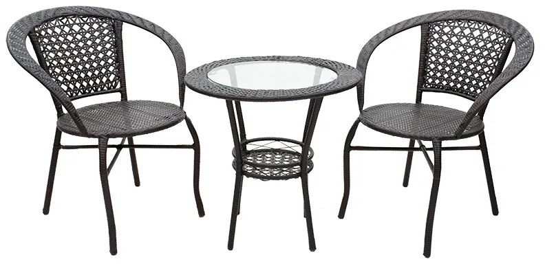 Intrahome Σαλόνι Saylor Intrahome σετ 3τεμ μέταλλο-pe rattan καφέ | SKU: INTRAPA-251111139