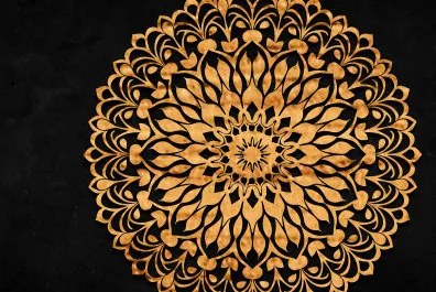 Intra απο ξύλο plywood 3mm-4mm πάχος – Διακόσμηση τοίχου Mandala Cut Laser Δίασταση  40x30 cm INTRAFABR-101970635