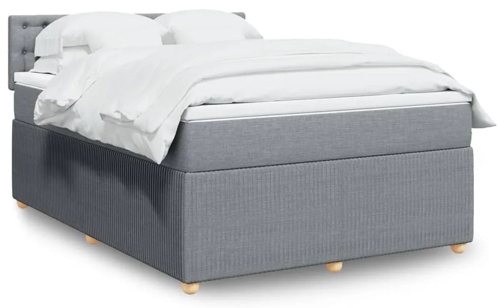 vidaXL Κρεβάτι Boxspring με Στρώμα Αν. Πράσινο 160x200εκ Υφασμάτινο