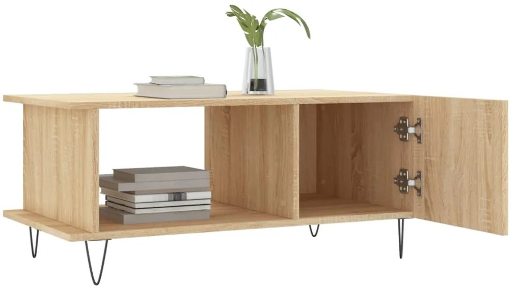 vidaXL Τραπεζάκι Σαλονιού Sonoma Δρυς 90x50x40 εκ. Επεξεργασμένο Ξύλο